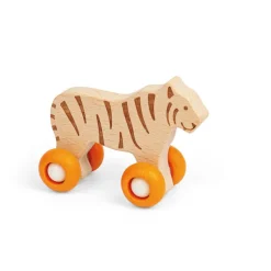 Bigjigs Toys Jungle Animal on Wheels - Tiger
