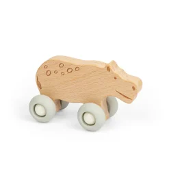 Bigjigs Toys Jungle Animal on Wheels - Hippo