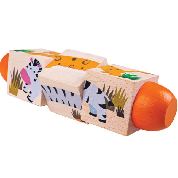 Bigjigs Toys Jungle Twist Blocks