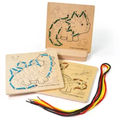 Bigjigs Toys Lacing by Numbers - Dinosaur