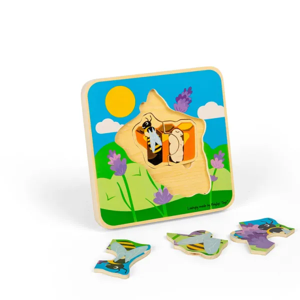 Bigjigs Toys Lifecycle Layer Puzzle - Honeybee