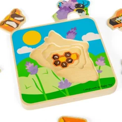 Bigjigs Toys Lifecycle Layer Puzzle - Honeybee