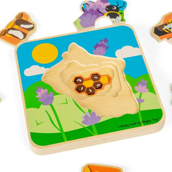Bigjigs Toys Lifecycle Layer Puzzle - Honeybee