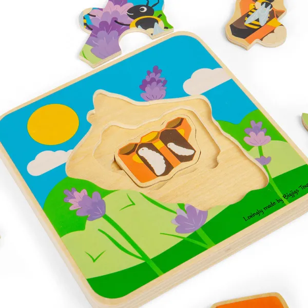 Bigjigs Toys Lifecycle Layer Puzzle - Honeybee