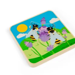 Bigjigs Toys Lifecycle Layer Puzzle - Honeybee