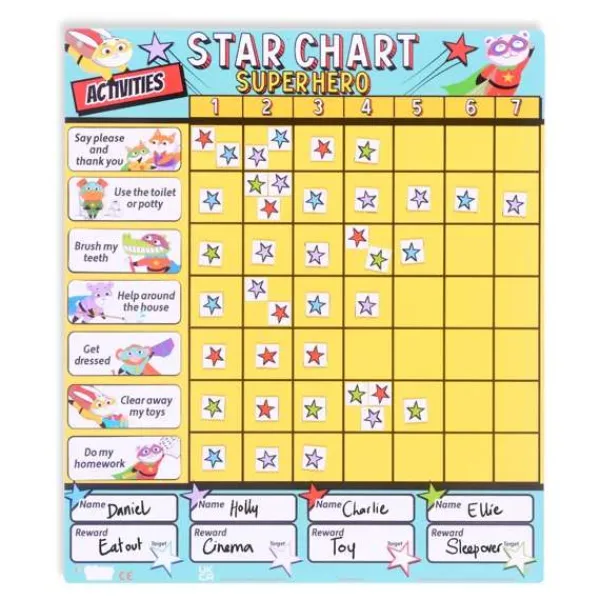 Fiesta Crafts Magnetic Superhero Star Chart