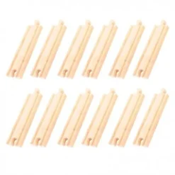 Bigjigs Rail Medium Straights (Pack of 12)