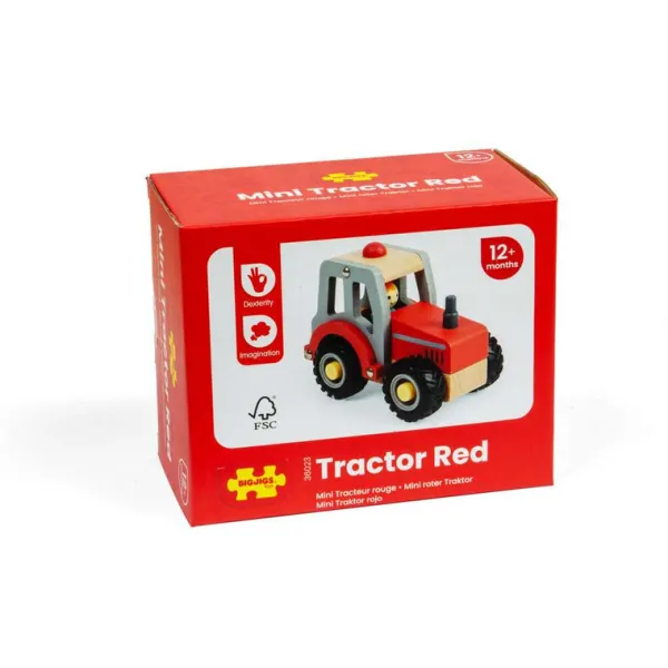 Bigjigs Toys Mini Red Tractor