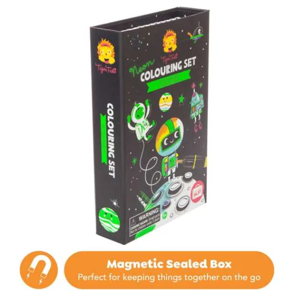 Tiger Tribe Neon Colouring Set - Outer Space