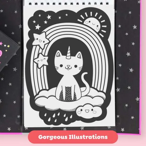 Tiger Tribe Neon Colouring Set - Unicorns and Friends