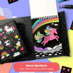 Tiger Tribe Neon Colouring Set - Unicorns and Friends