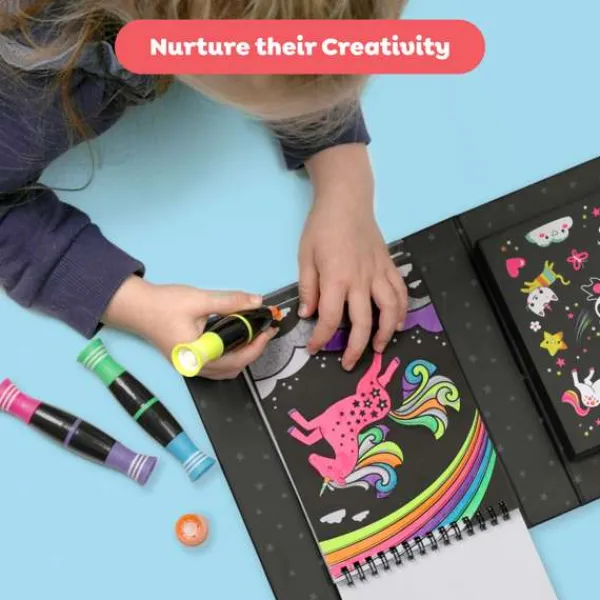 Tiger Tribe Neon Colouring Set - Unicorns and Friends