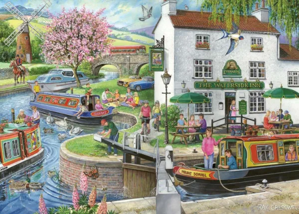 House of Puzzles No.6 - By The Canal - 1000 Piece Jigsaw Puzzle