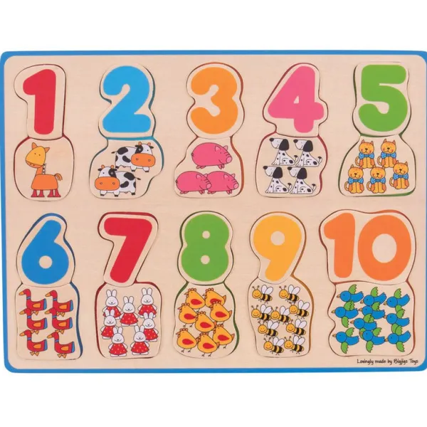 Bigjigs Toys Number and Colour Matching Puzzle