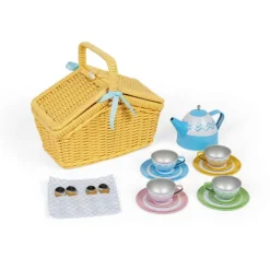 Bigjigs Toys Picnic Set in Yellow Basket