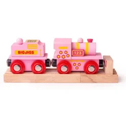 Bigjigs Rail Pink 123 Engine