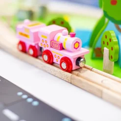 Bigjigs Rail Pink 123 Engine