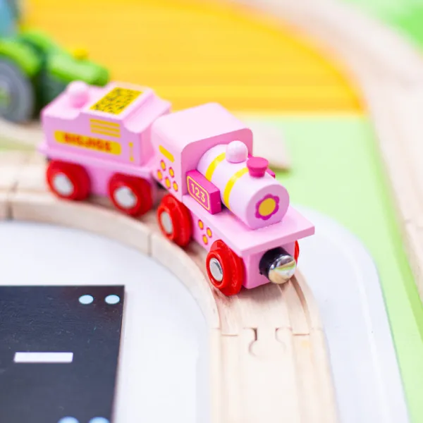 Bigjigs Rail Pink 123 Engine
