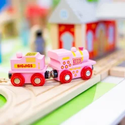 Bigjigs Rail Pink 123 Engine