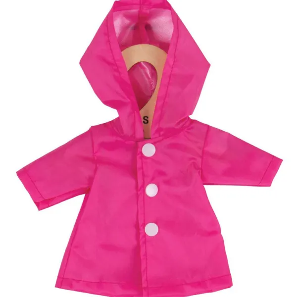 Bigjigs Toys Pink Raincoat (for Size Small Doll)