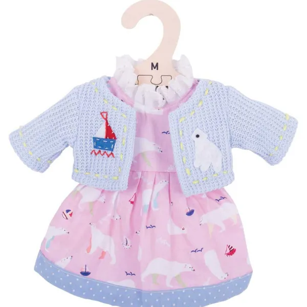 Bigjigs Toys Polar Bear Pink Dress (for Size Medium Doll)