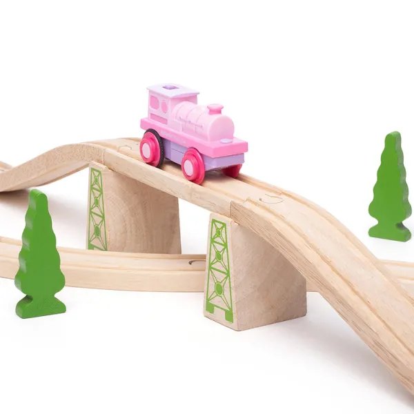 Bigjigs Rail Powerful Pink Loco (Battery Operated)