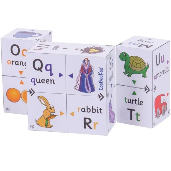 ZooBooKoo Pre-School Cube Book Pack - Alphabet and Numbers Cubes