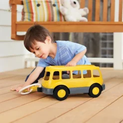 Green Toys Pull Along School Bus Wagon