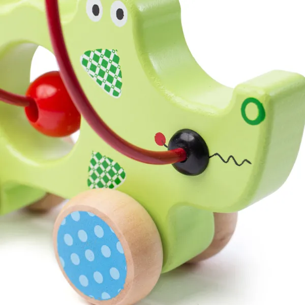 Bigjigs Baby Push Along Crocodile Bead Frame