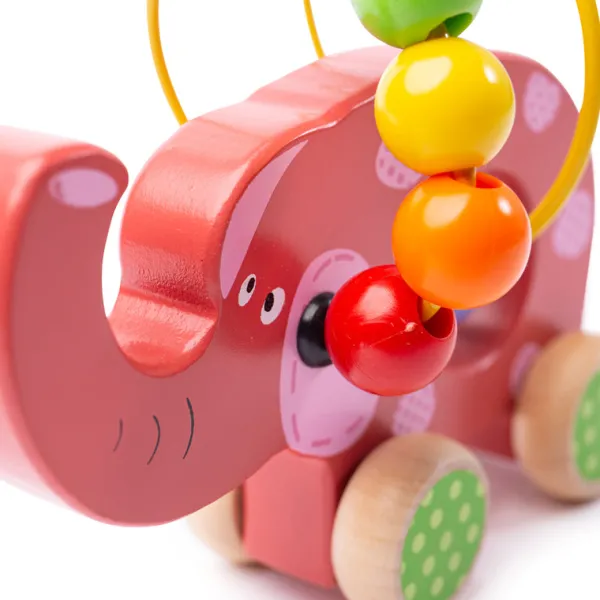 Bigjigs Baby Push Along Elephant Bead Frame