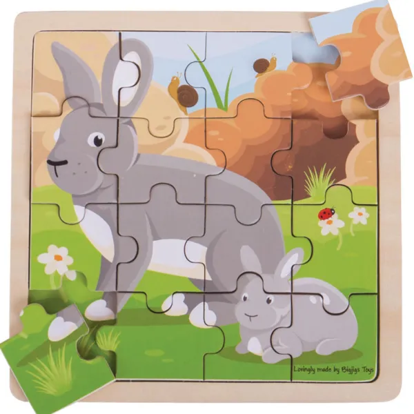 Bigjigs Toys Rabbit & Bunny Puzzle