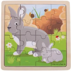 Bigjigs Toys Rabbit & Bunny Puzzle