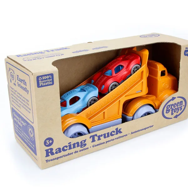 NONE Racing Truck with 2 Race Cars - DAMAGED BOX