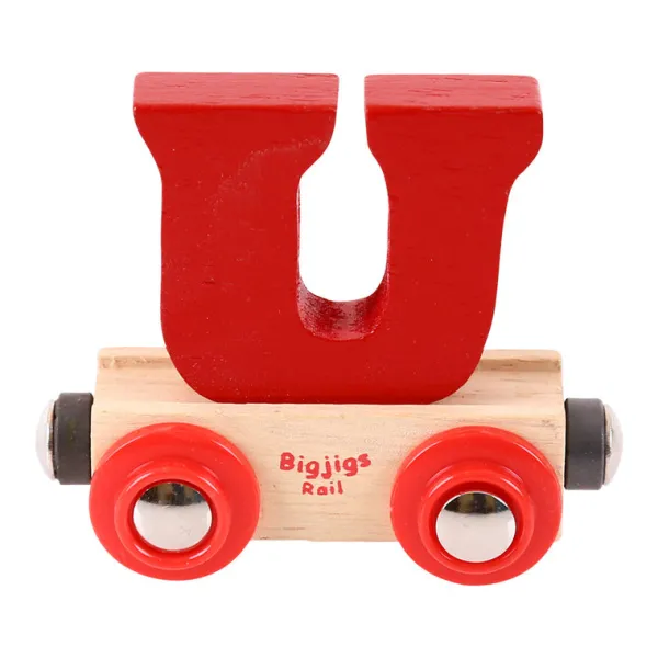 Bigjigs Rail Rail Name Letters and Numbers - U