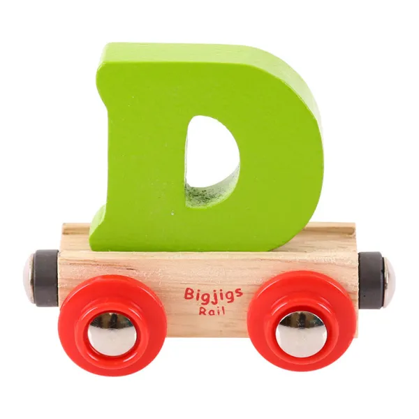 Bigjigs Rail Rail Name Letters and Numbers - D