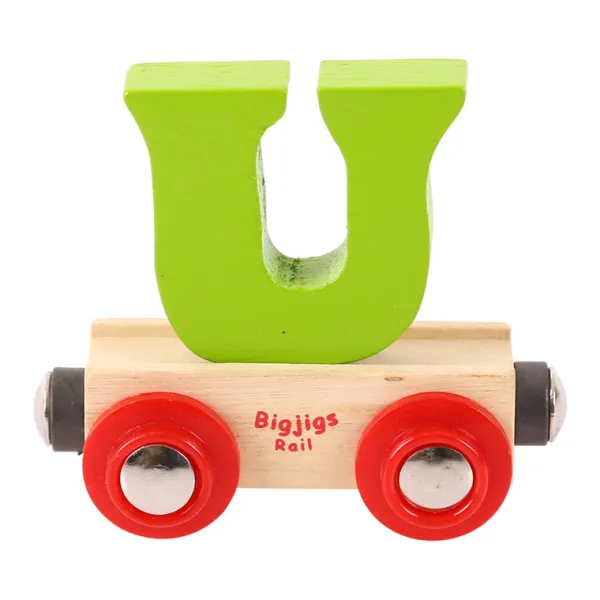 Bigjigs Rail Rail Name Letters and Numbers - U