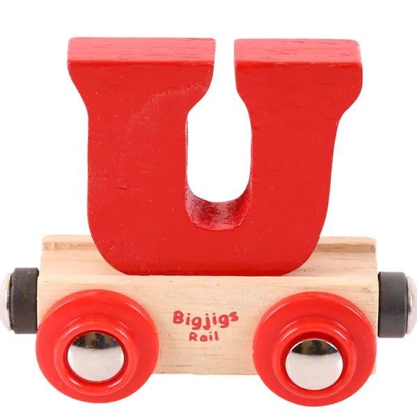 Bigjigs Rail Rail Name Letters and Numbers - U