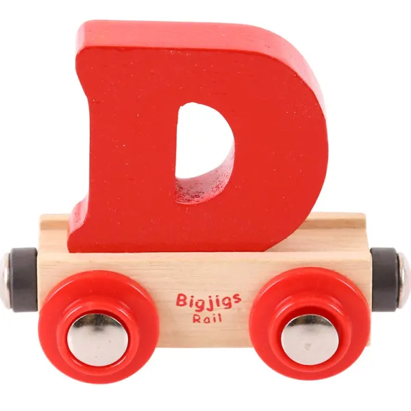 Bigjigs Rail Rail Name Letters and Numbers - D