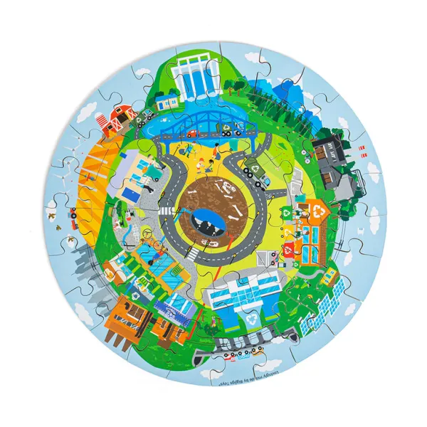 Bigjigs Toys Recycling Circular Floor Puzzle (50pc)