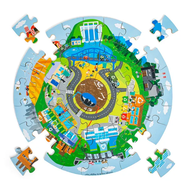 Bigjigs Toys Recycling Circular Floor Puzzle (50pc)