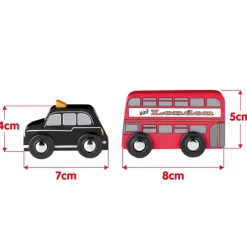 Tidlo Red Bus and Black Cab