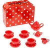 Bigjigs Toys Red Polka Dot Porcelain Tea Set