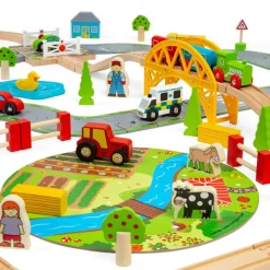 Bigjigs Rail Road & Rail Train Set