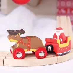 Bigjigs Rail Santa Sleigh with Reindeer