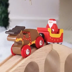 Bigjigs Rail Santa Sleigh with Reindeer