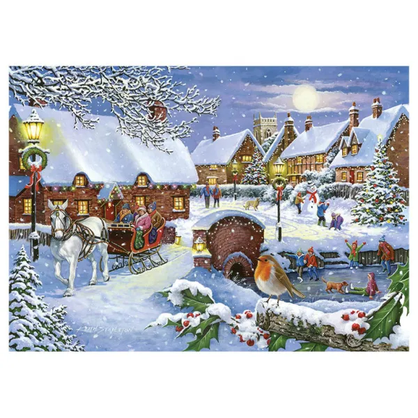 House of Puzzles Sleigh Ride - 1000 Piece Jigsaw Puzzle