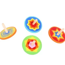 Bigjigs Toys Snazzy Spinning Tops (Pack of 4)