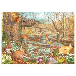 House of Puzzles Snowdrop Walk - BIG 500 Piece Jigsaw Puzzle