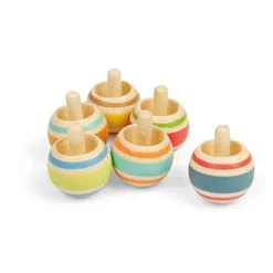 Bigjigs Toys Spinning Tops (6 Pack)