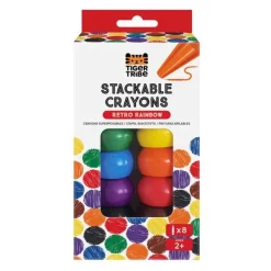 Tiger Tribe Stackable Crayons - Retro Rainbow
